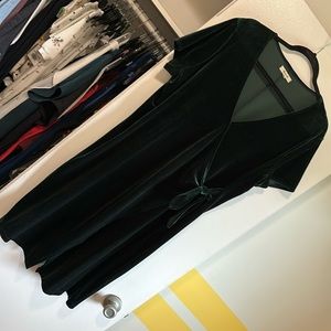 Madewell velvet wrap dress. Green. Size XL.